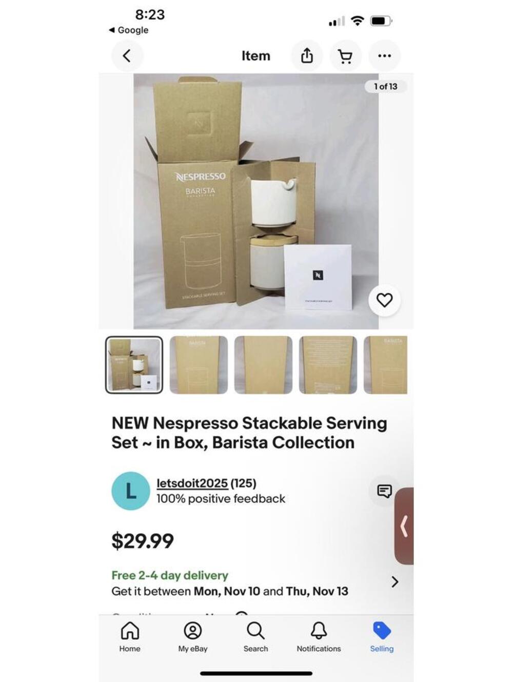 Nespresso Barista Collection Stackable Serving Set - Picture 5 of 5